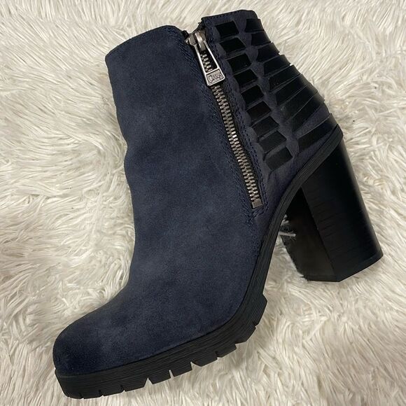 Suede Blue Booties by Circus Sam Edelman - Picture 3 of 5